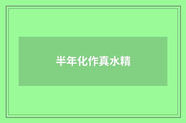 半年化作真水精