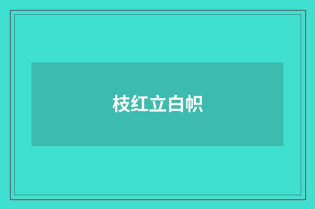 枝红立白帜