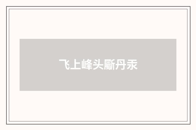 飞上峰头斸丹汞