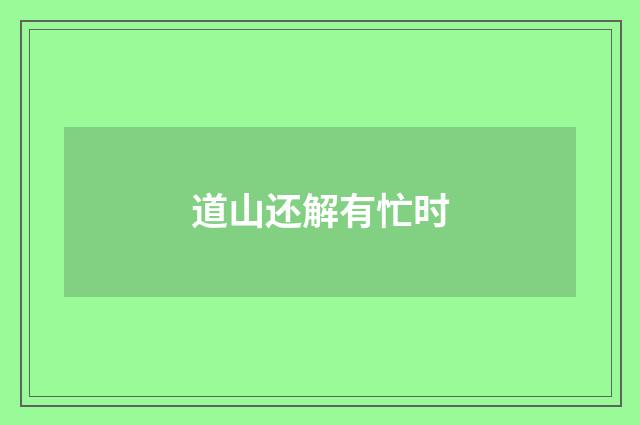 道山还解有忙时