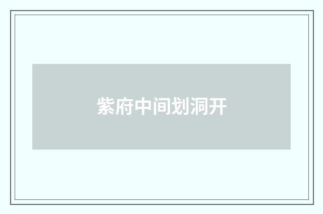 紫府中间划洞开