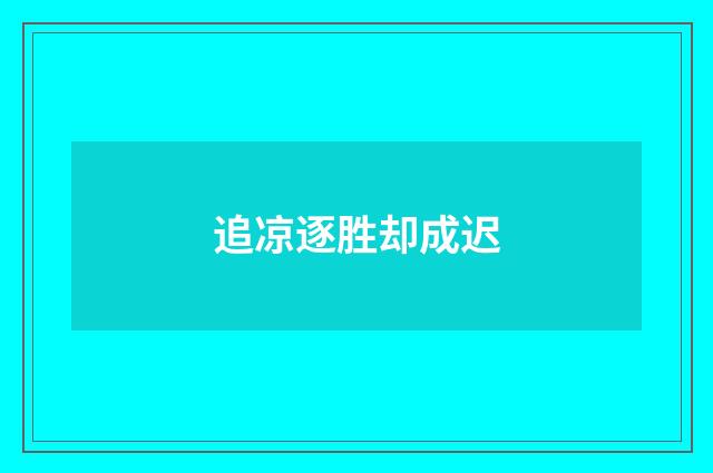 追凉逐胜却成迟