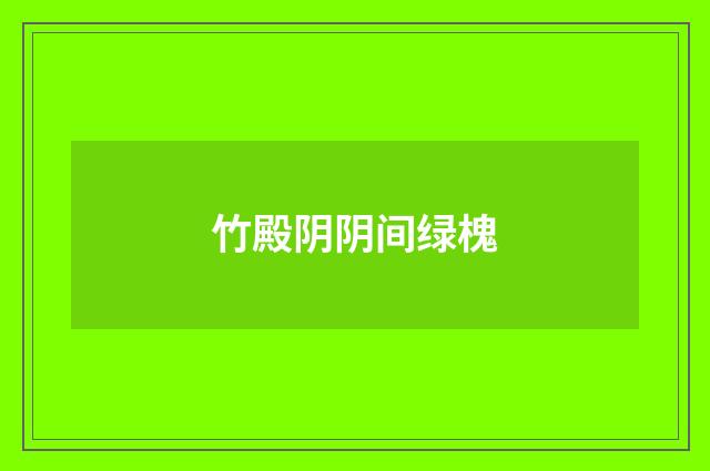 竹殿阴阴间绿槐