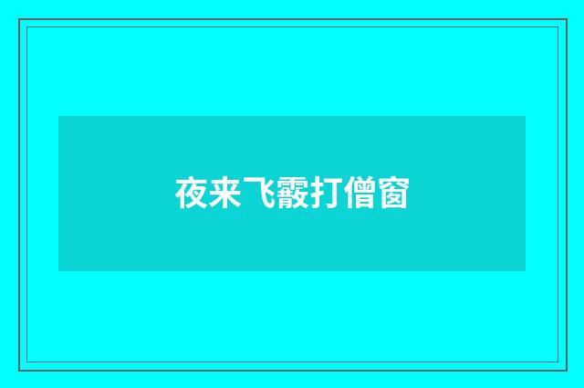 夜来飞霰打僧窗