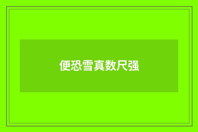 便恐雪真数尺强