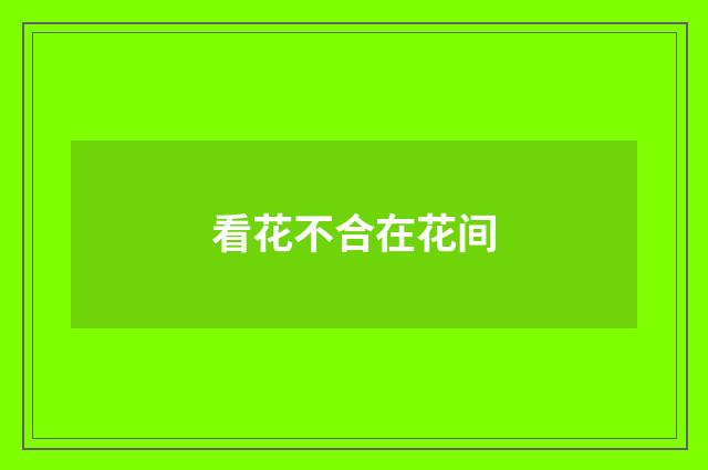 看花不合在花间
