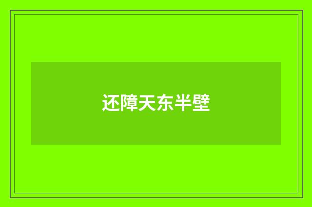 还障天东半壁
