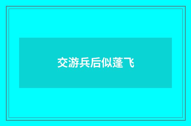 交游兵后似蓬飞