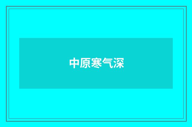 中原寒气深