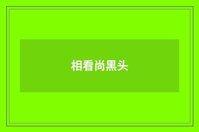 相看尚黑头