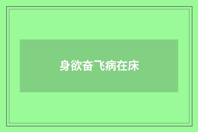 身欲奋飞病在床