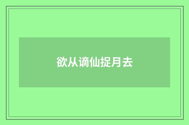 欲从谪仙捉月去