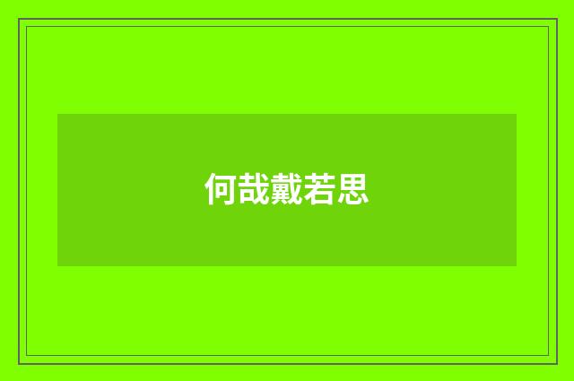 何哉戴若思