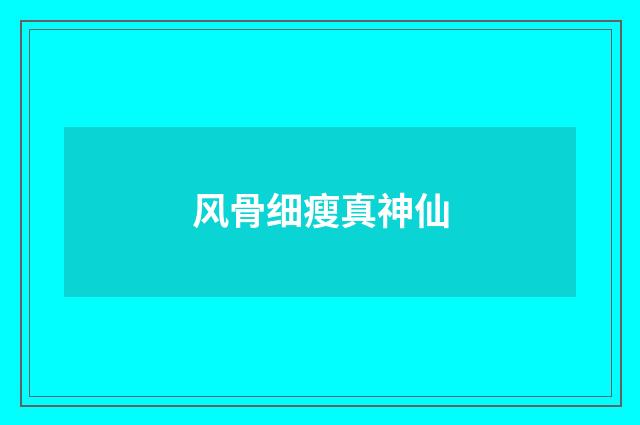 风骨细瘦真神仙