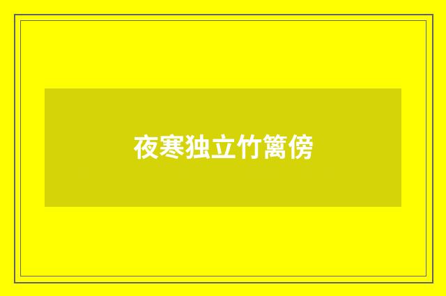 夜寒独立竹篱傍