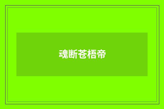 魂断苍梧帝