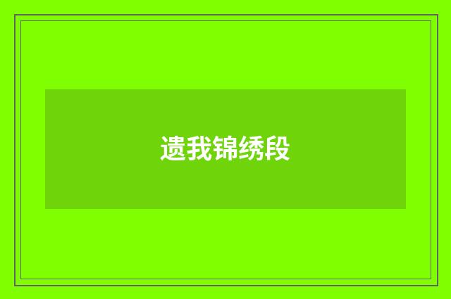 遗我锦绣段
