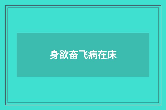 身欲奋飞病在床
