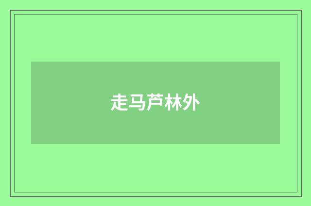 走马芦林外