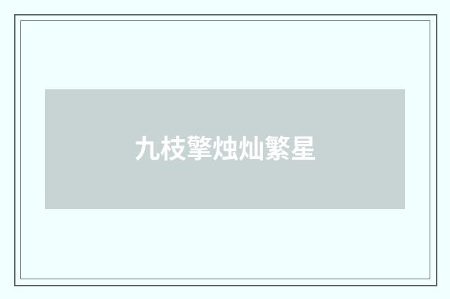 九枝擎烛灿繁星