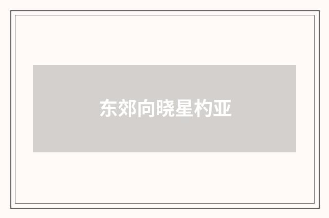 东郊向晓星杓亚