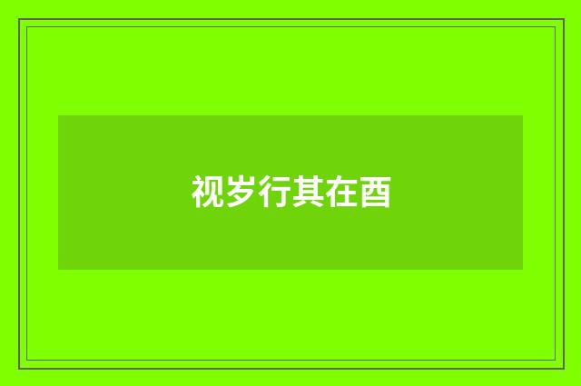 视岁行其在酉