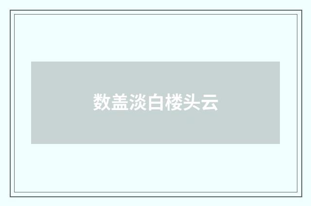 数盖淡白楼头云