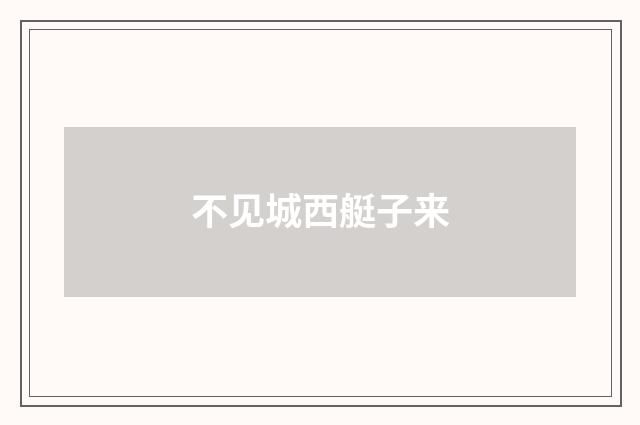 不见城西艇子来