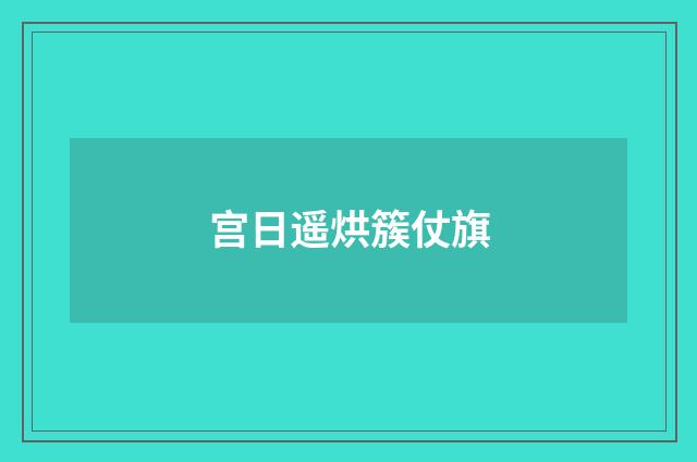 宫日遥烘簇仗旗