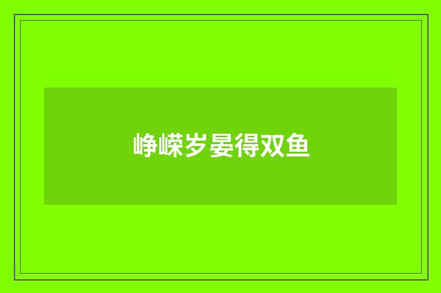 峥嵘岁晏得双鱼