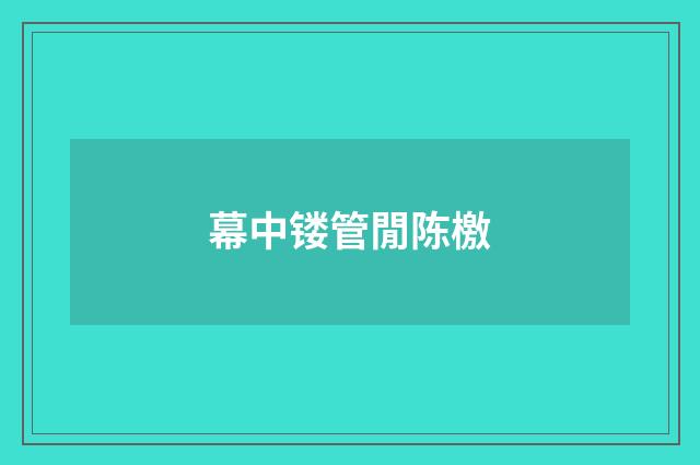 幕中镂管閒陈檄