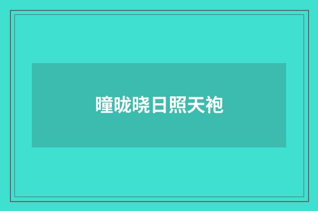 曈昽晓日照天袍