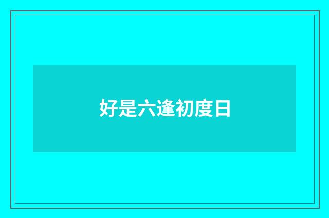 好是六逢初度日