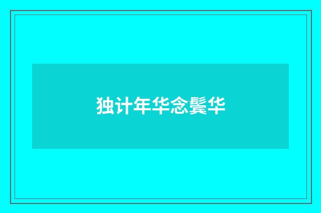 独计年华念鬓华
