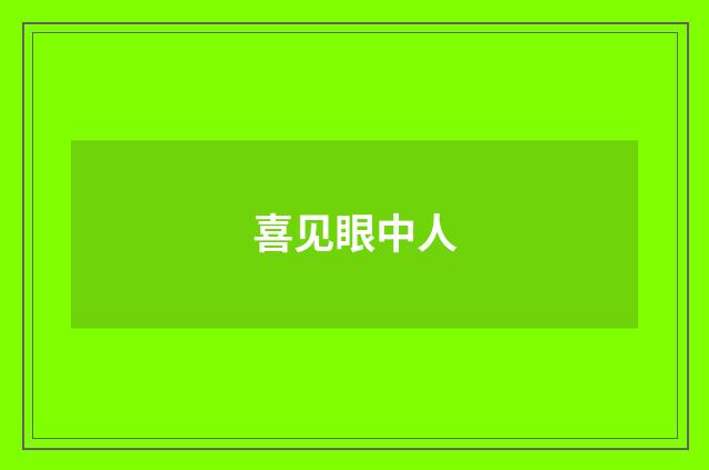 喜见眼中人