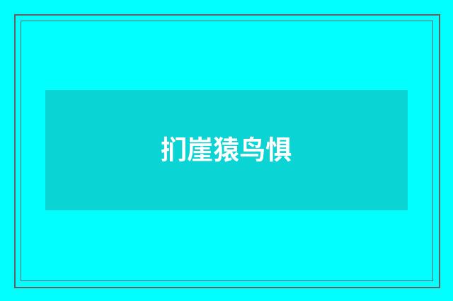 扪崖猿鸟惧