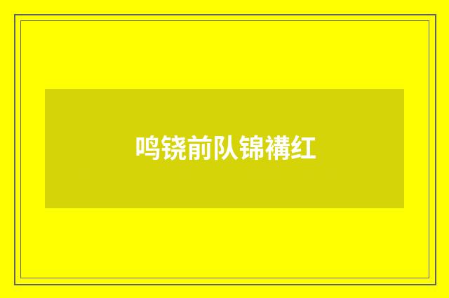 鸣铙前队锦褠红