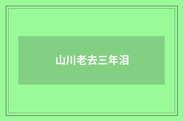 山川老去三年泪