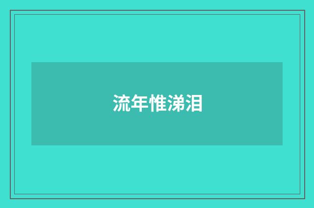 流年惟涕泪