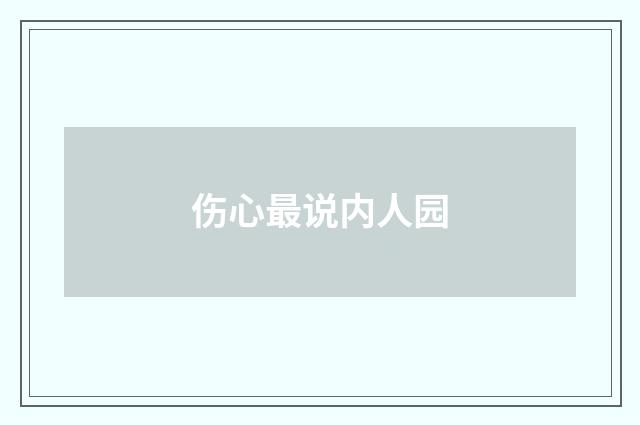 伤心最说内人园