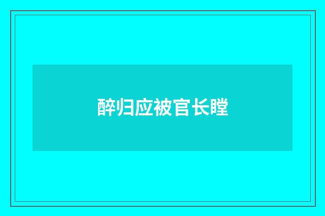 醉归应被官长瞠