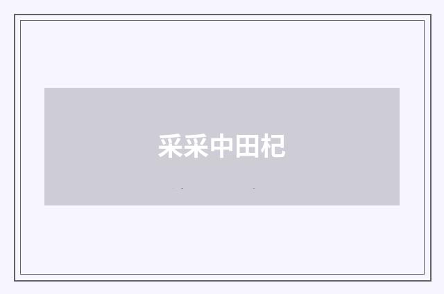 采采中田杞