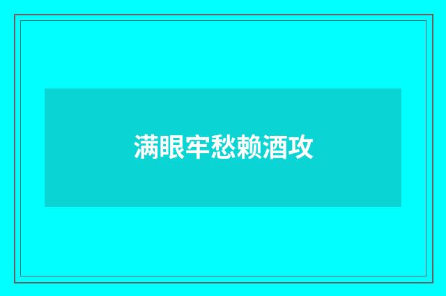 满眼牢愁赖酒攻