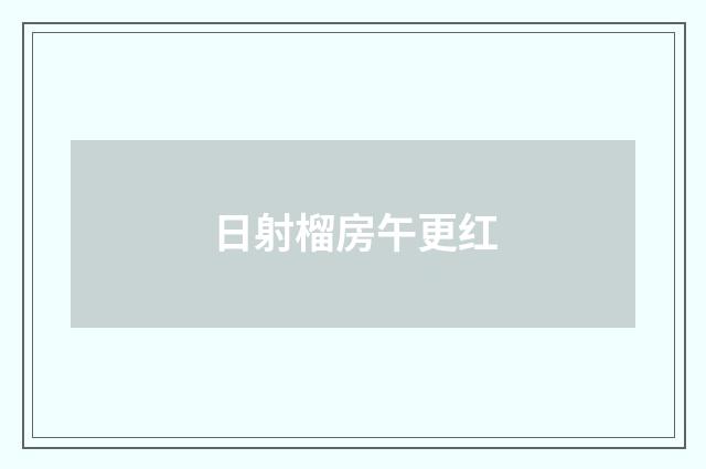 日射榴房午更红