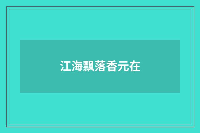 江海飘落香元在