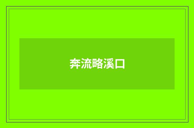 奔流略溪口