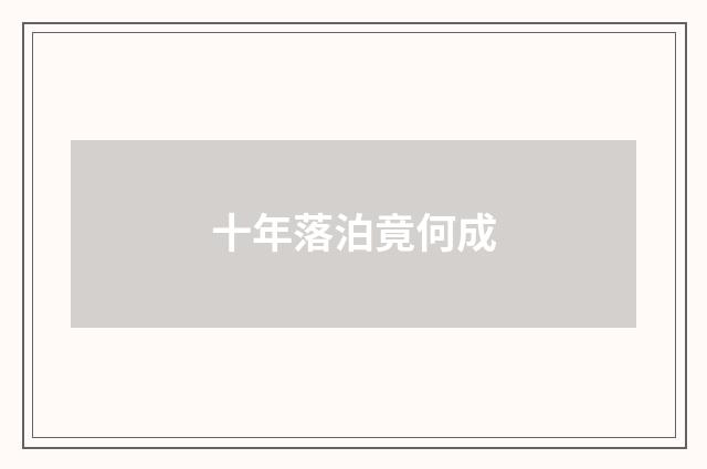 十年落泊竟何成