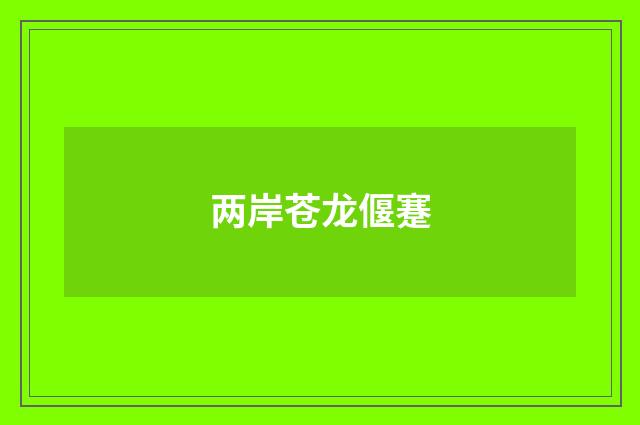 两岸苍龙偃蹇