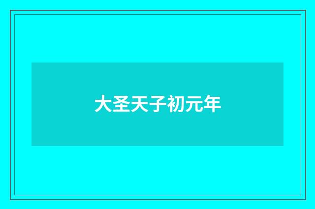 大圣天子初元年