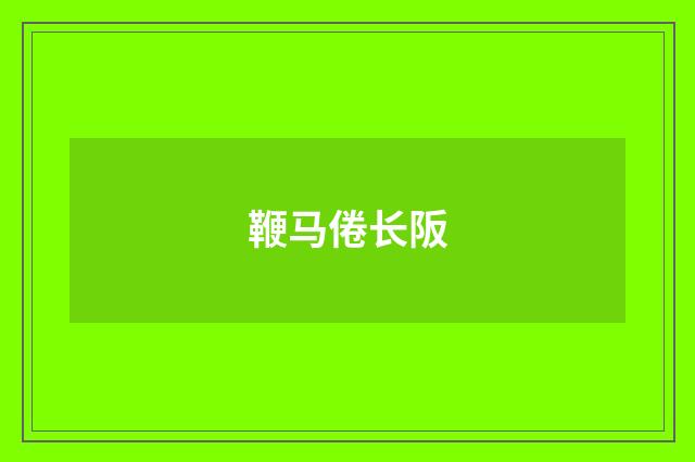 鞭马倦长阪